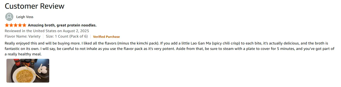Customer review screenshot 1