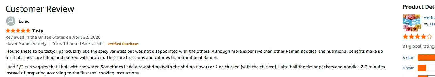 Customer review screenshot 2